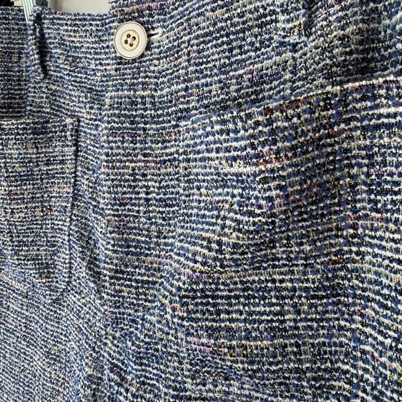 New Anthropologie The Colette Cropped Wide Leg Pants Maeve Tweed Blue Pattern 27 - Picture 5 of 11